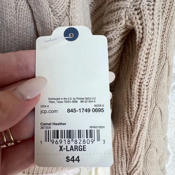 Light Brown St. John's Bay Cottagecore Sweater - Picture 5 of 6